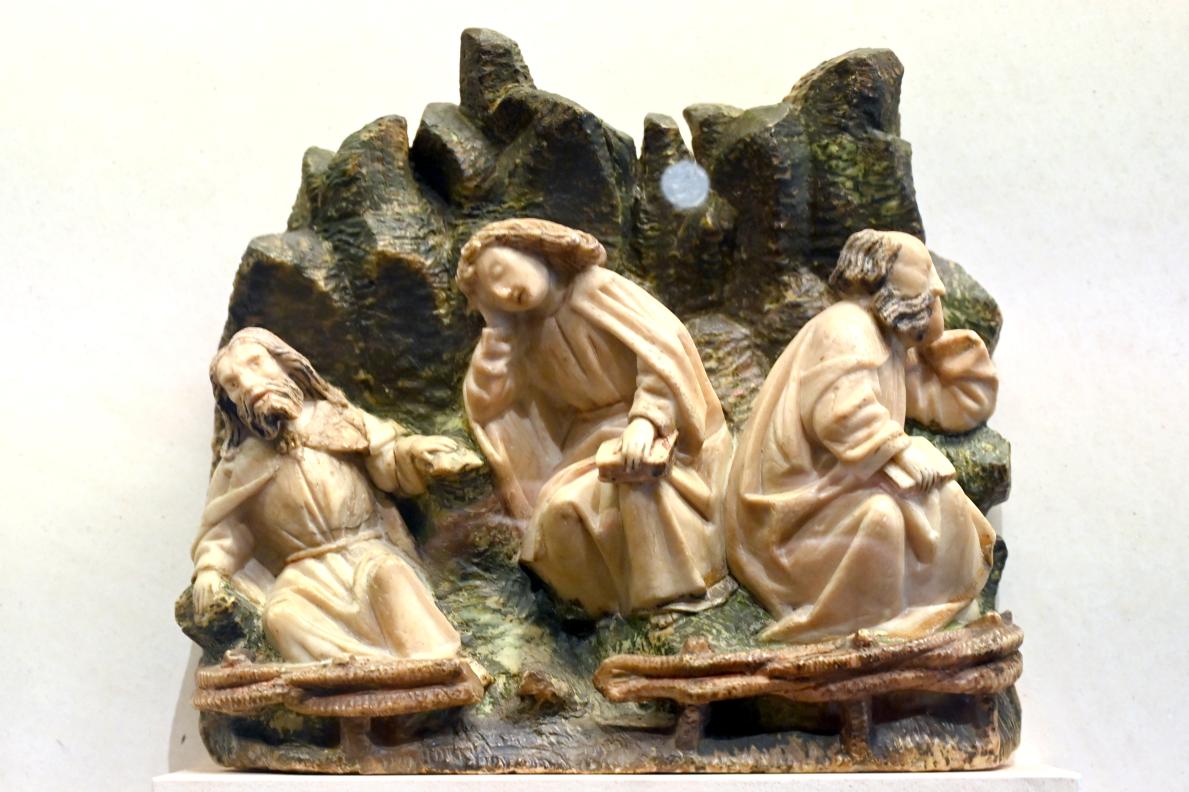 Drei schlafende Apostel im Garten Gethsemane, Paris, Musée du Louvre, Saal 166, 2. Hälfte 15. Jhd., Bild 1/2