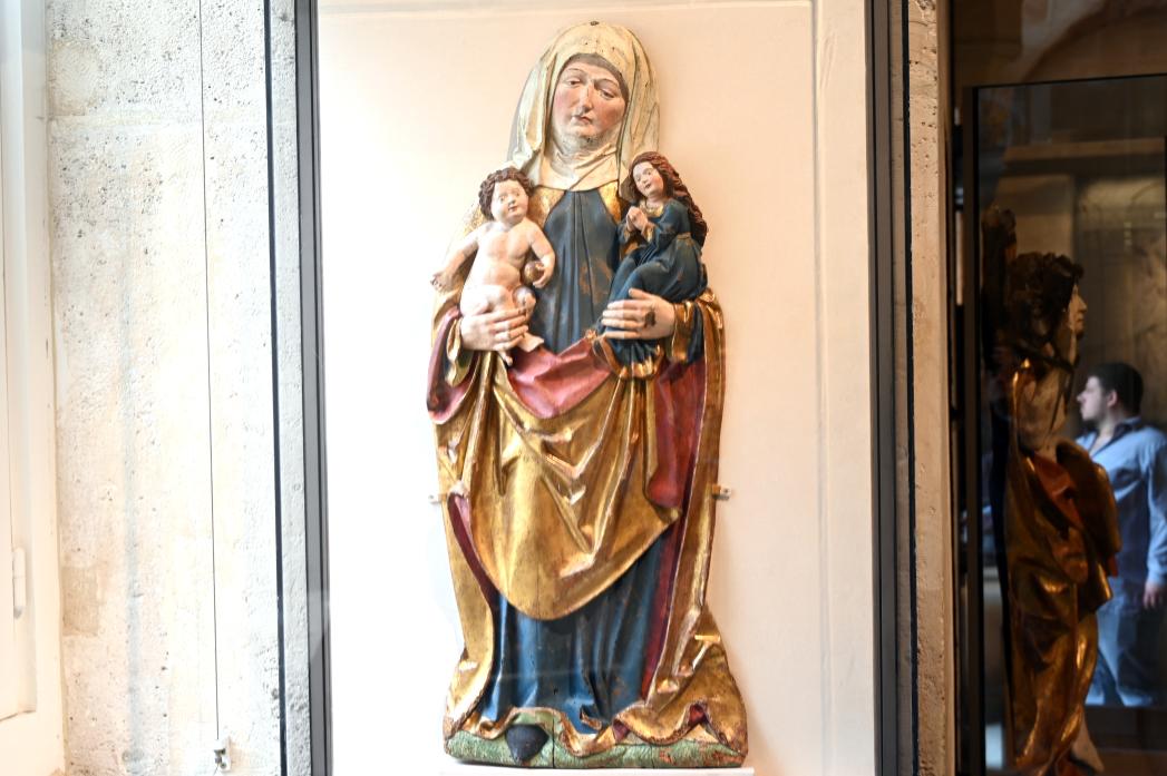 Heilige Anna Selbdritt, Paris, Musée du Louvre, Saal 169, um 1500–1510, Bild 1/2