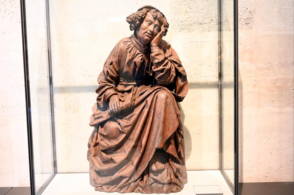 Der schlafende Apostel Johannes, Paris, Musée du Louvre, Saal 169, Beginn 16. Jhd.