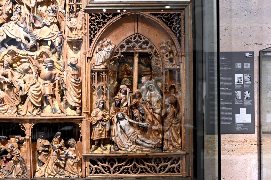 Altarbild der Passion und Kindheit Christi, Châlons-en-Champagne, Abtei von Toussaint, jetzt Paris, Musée du Louvre, Saal 169, um 1500–1510, Bild 4/8