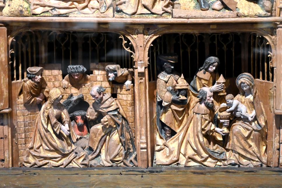 Altarbild der Passion und Kindheit Christi, Châlons-en-Champagne, Abtei von Toussaint, jetzt Paris, Musée du Louvre, Saal 169, um 1500–1510, Bild 6/8