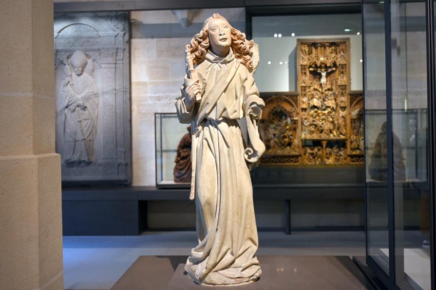 Engel aus einer Verkündigung, Paris, Musée du Louvre, Saal 169, Mitte 15. Jhd., Bild 1/2