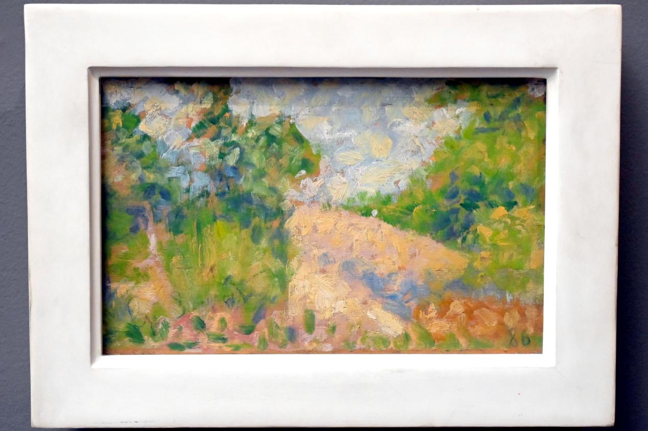 Georges Seurat (1879–1891), Landschaft in Rosa, Paris, Musée d’Orsay, um 1879, Bild 1/2