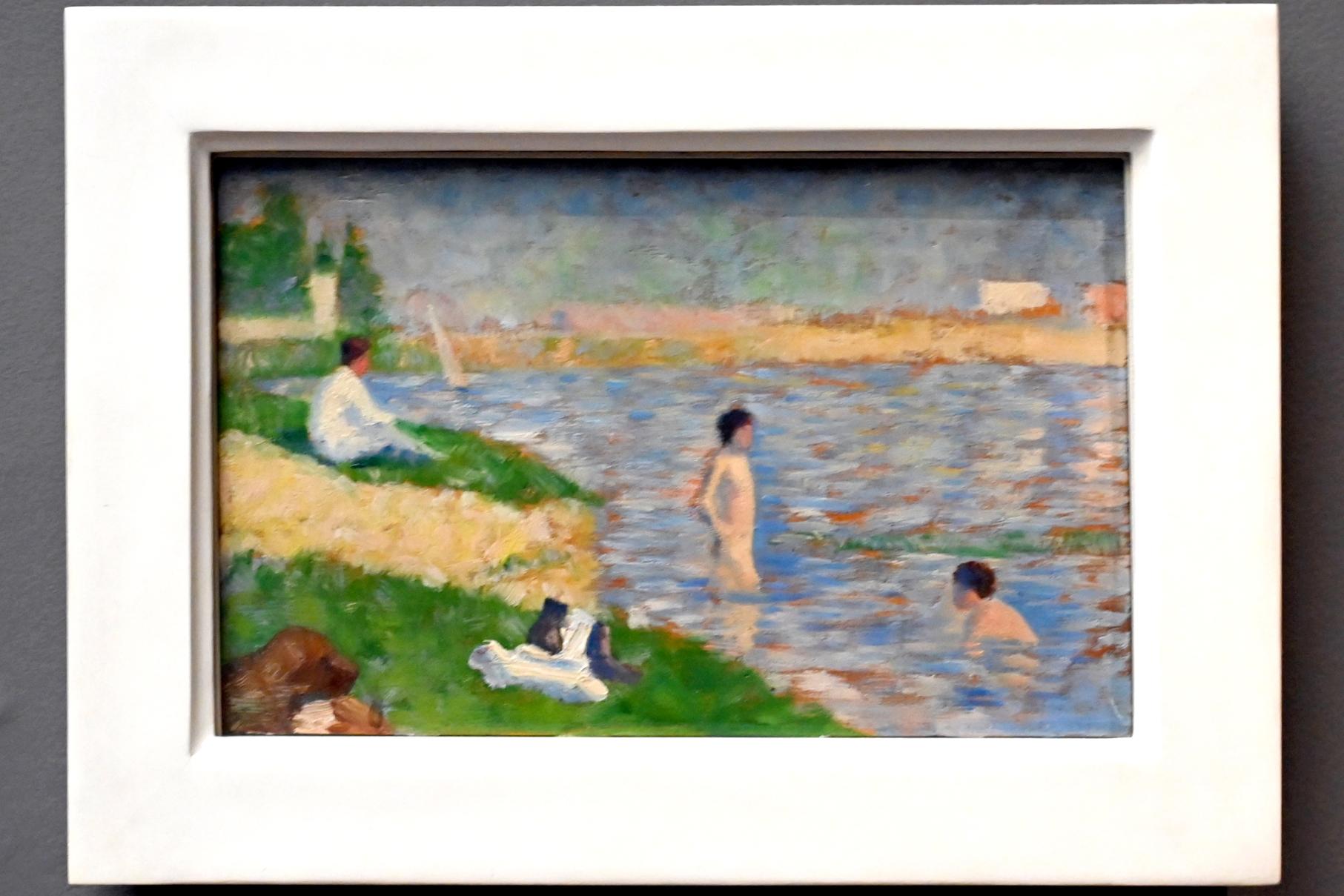 Georges Seurat (1879–1891), Studie für Badende bei Asnières, Paris, Musée d’Orsay, 1883, Bild 1/2