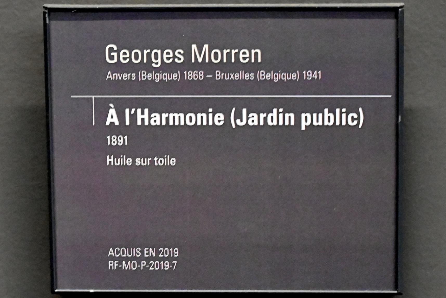 George Morren (Georges Morren) (1891), Im l`Harmonie (Öffentlicher Garten), Paris, Musée d’Orsay, 1891, Bild 2/2