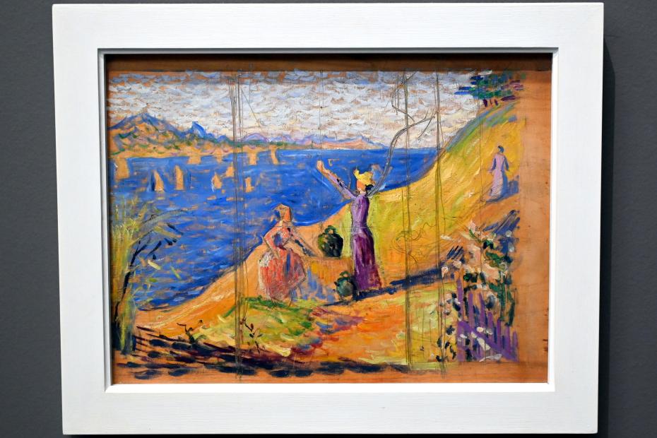 Paul Signac (1883–1933), Frauen am Brunnen, Skizze I, Paris, Musée d’Orsay, 1892, Bild 1/2