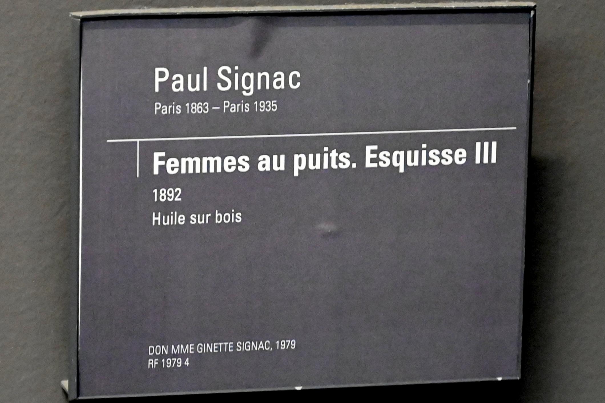 Paul Signac (1883–1933), Frauen am Brunnen, Skizze III, Paris, Musée d’Orsay, 1892, Bild 2/2