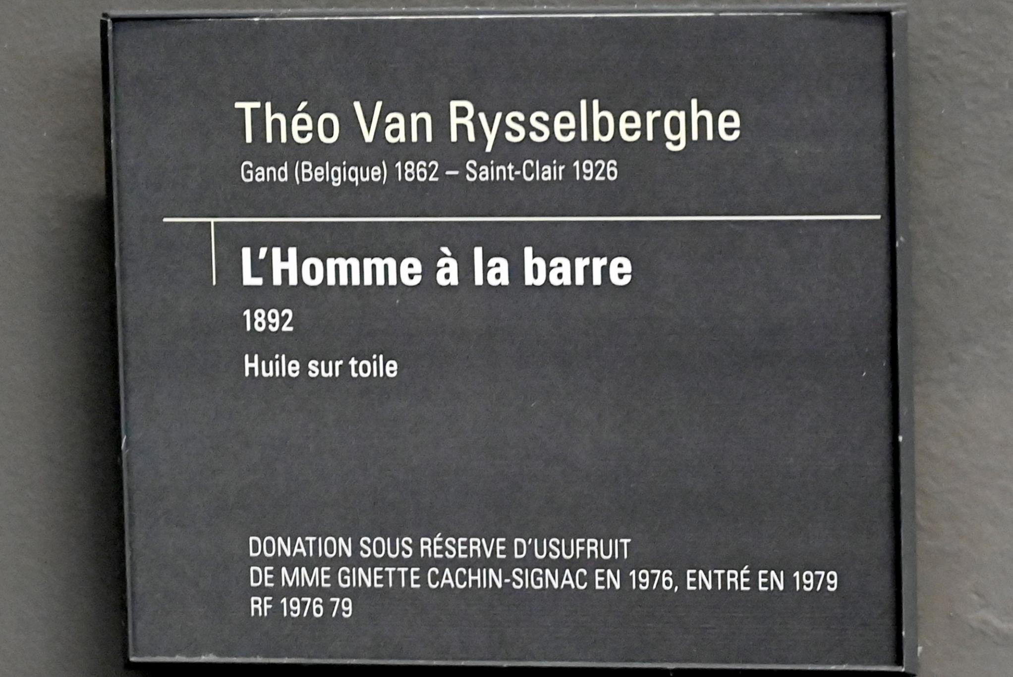 Théo van Rysselberghe (1887–1917), Der Mann am Steuer, Paris, Musée d’Orsay, 1892, Bild 2/2
