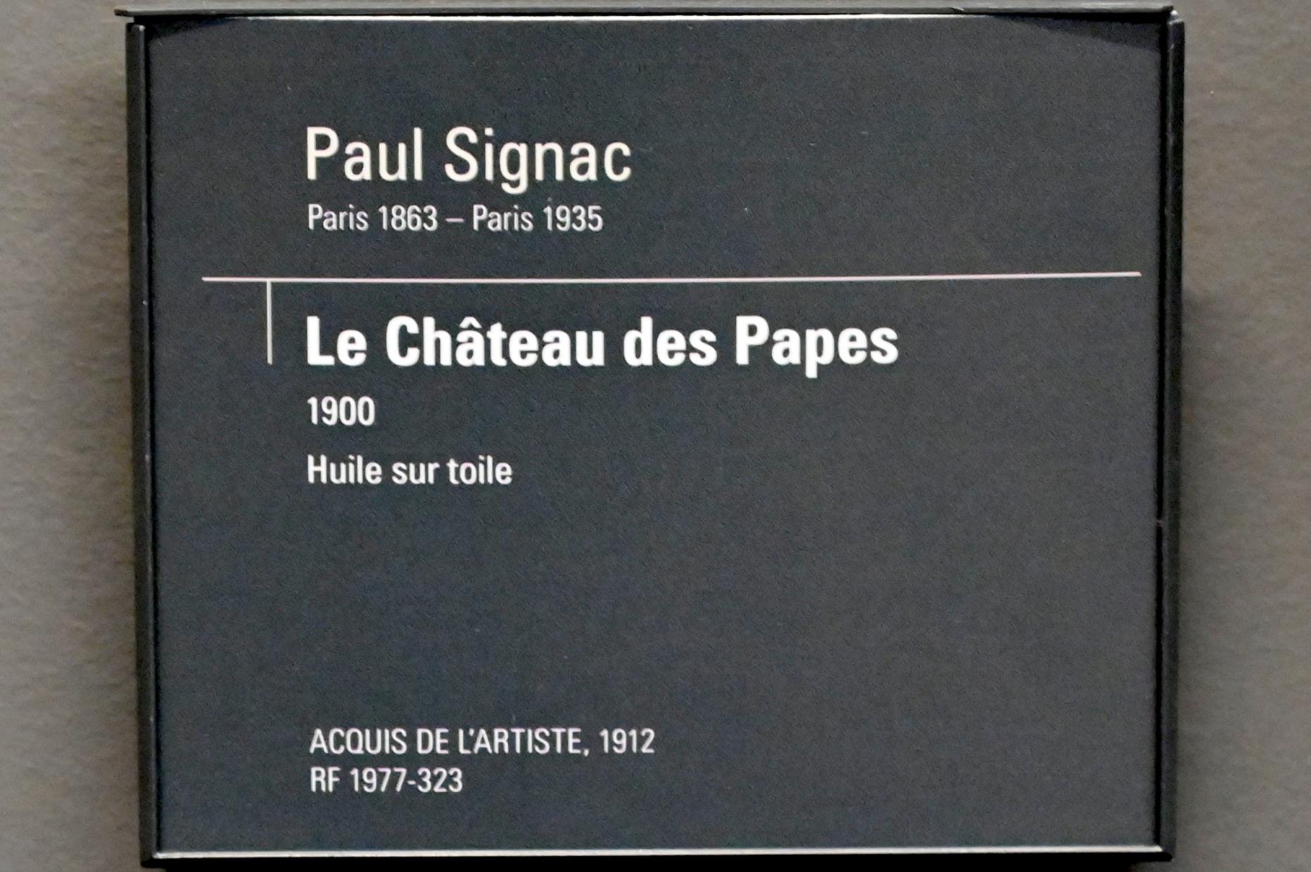 Paul Signac (1883–1933), Das Schloss der Päpste, Paris, Musée d’Orsay, 1900, Bild 2/2