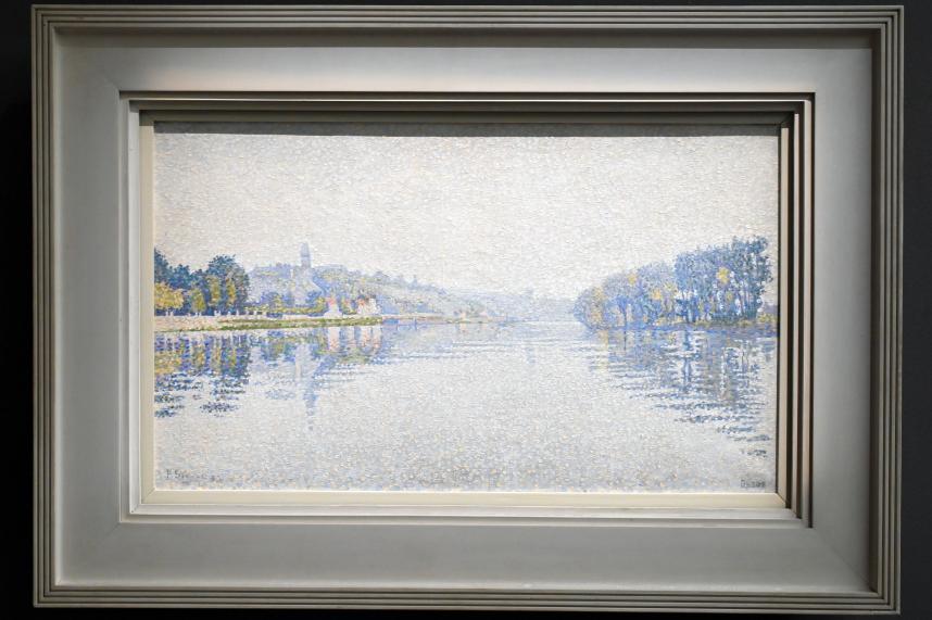 Paul Signac (1883–1933), Flussufer der Seine bei Herblay, Paris, Musée d’Orsay, 1889, Bild 1/2
