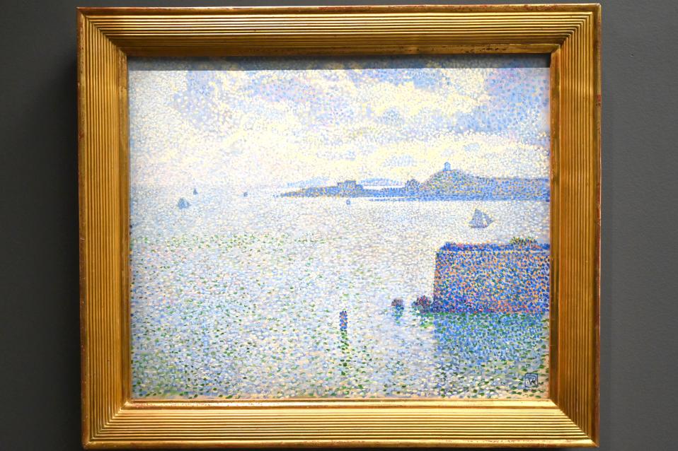 Théo van Rysselberghe (1887–1917), Die Einfahrt zum Hafen von Roscoff, Paris, Musée d’Orsay, 1889, Bild 1/2