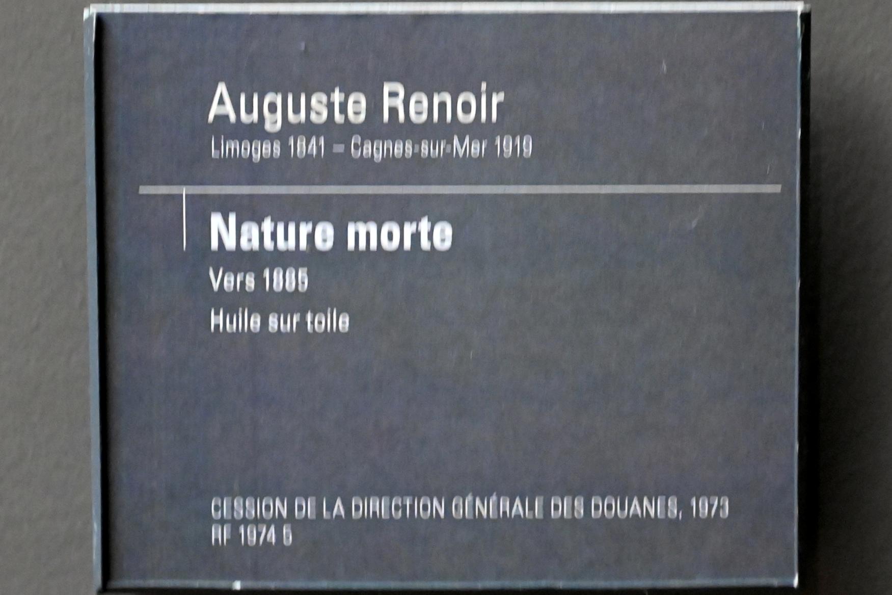 Auguste Renoir (Pierre-Auguste Renoir) (1866–1918), Stillleben, Paris, Musée d’Orsay, um 1885, Bild 2/2