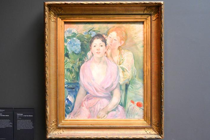 Berthe Morisot (1870–1894), Die Hortensie (Die zwei Schwestern), Paris, Musée d’Orsay, 1894, Bild 1/2