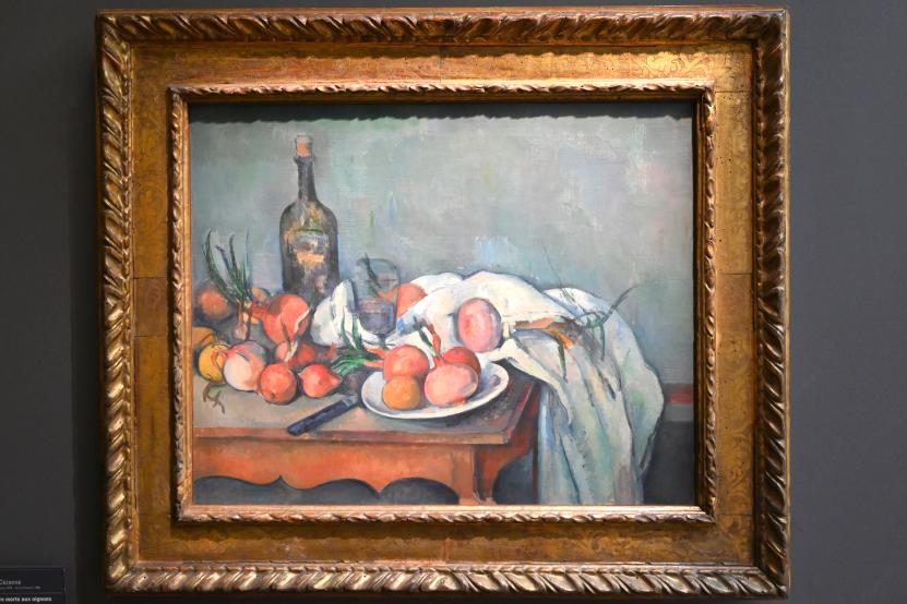 Paul Cézanne (1866–1906), Stillleben mit Zwiebeln, Paris, Musée d’Orsay, 1896–1898, Bild 1/2