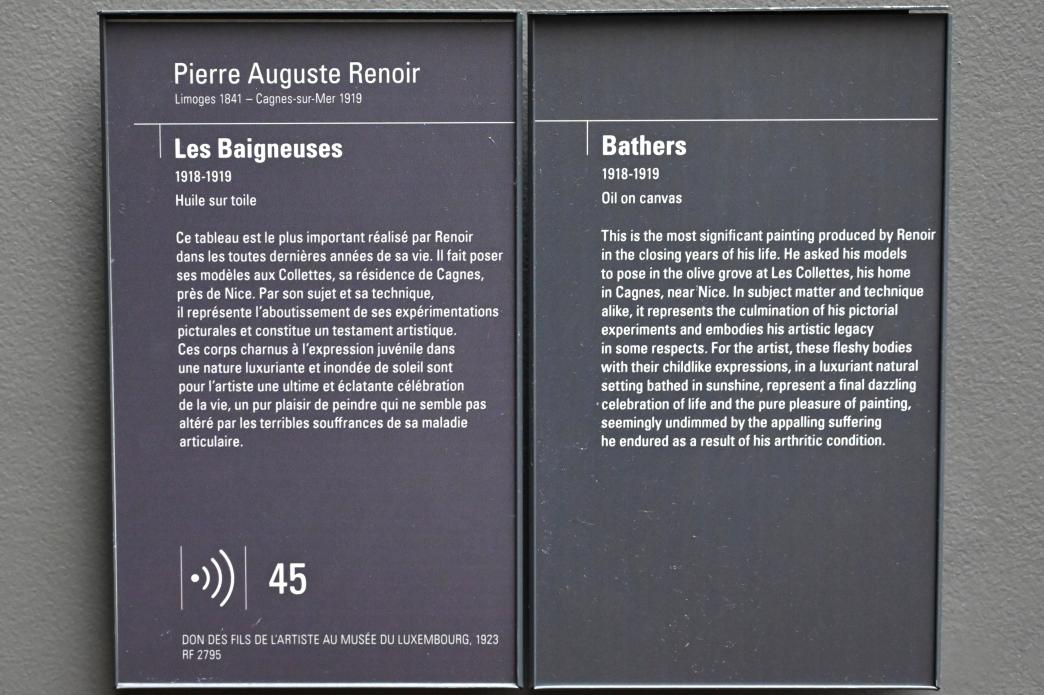 Auguste Renoir (Pierre-Auguste Renoir) (1866–1918), Die Badenden, Paris, Musée d’Orsay, 1918–1919, Bild 2/2