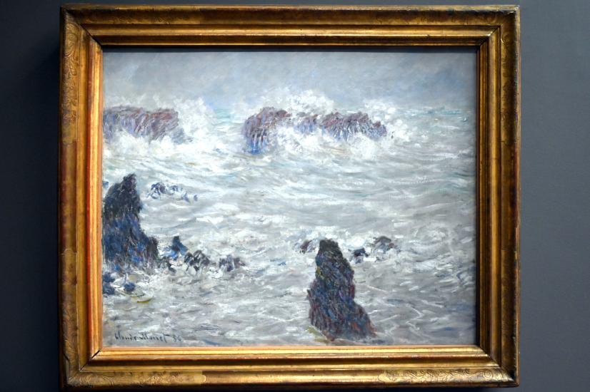 Claude Monet (1864–1925), Sturm an der Küste von Belle-Île, Paris, Musée d’Orsay, 1886, Bild 1/2