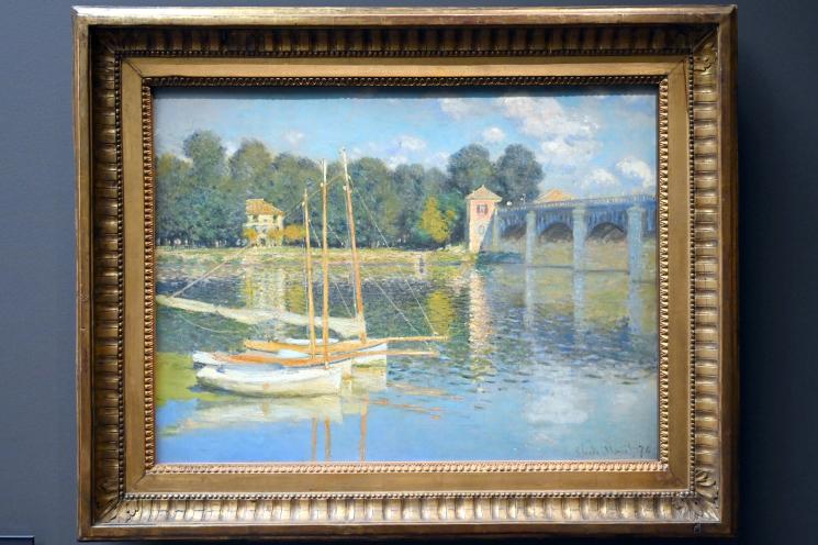 Claude Monet (1864–1925), Der Pont d'Argenteuil (Pont d'Argenteuil und die Boote), Paris, Musée d’Orsay, 1874, Bild 1/2