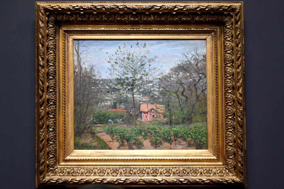 Camille Pissarro (1863–1903), Das Chalet, das rosa Haus, Paris, Musée d’Orsay, 1870, Bild 1/2