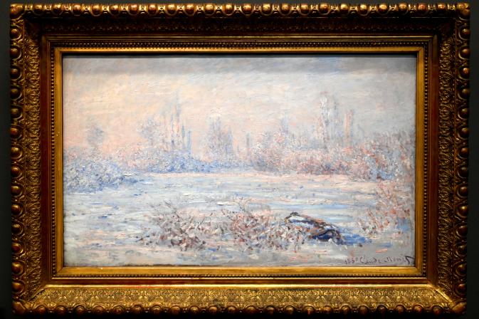 Claude Monet (1864–1925), Frost mit Sonneneffekt, Paris, Musée d’Orsay, 1880, Bild 1/2