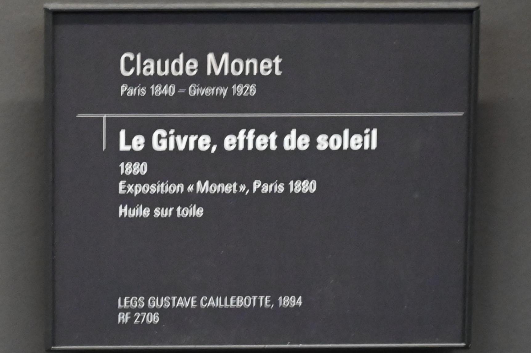 Claude Monet (1864–1925), Frost mit Sonneneffekt, Paris, Musée d’Orsay, 1880, Bild 2/2