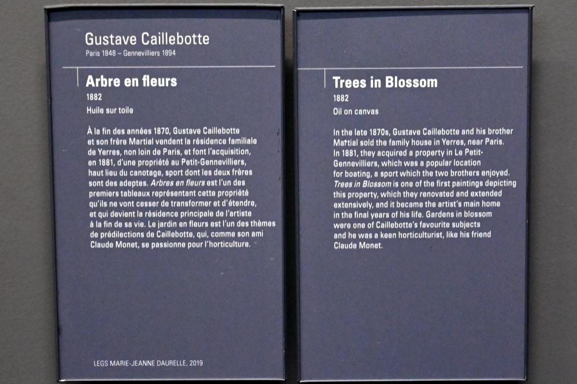 Gustave Caillebotte (1875–1893), Bäume in Blüte, Paris, Musée d’Orsay, 1882, Bild 2/2