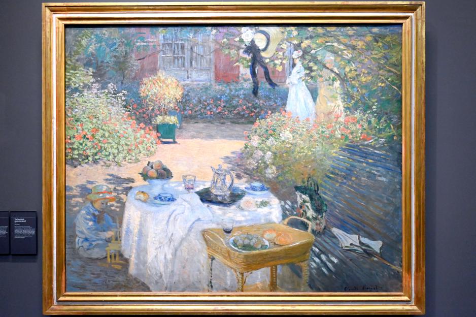 Claude Monet (1864–1925), Das Mittagessen: dekorative Tafel, Paris, Musée d’Orsay, 1876, Bild 1/3