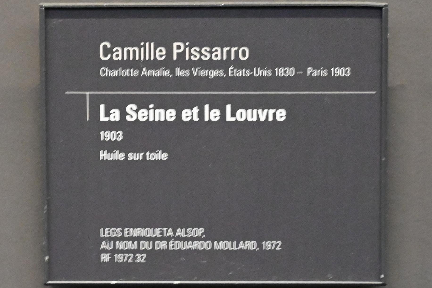 Camille Pissarro (1863–1903), Die Seine und der Louvre, Paris, Musée d’Orsay, 1903, Bild 2/2