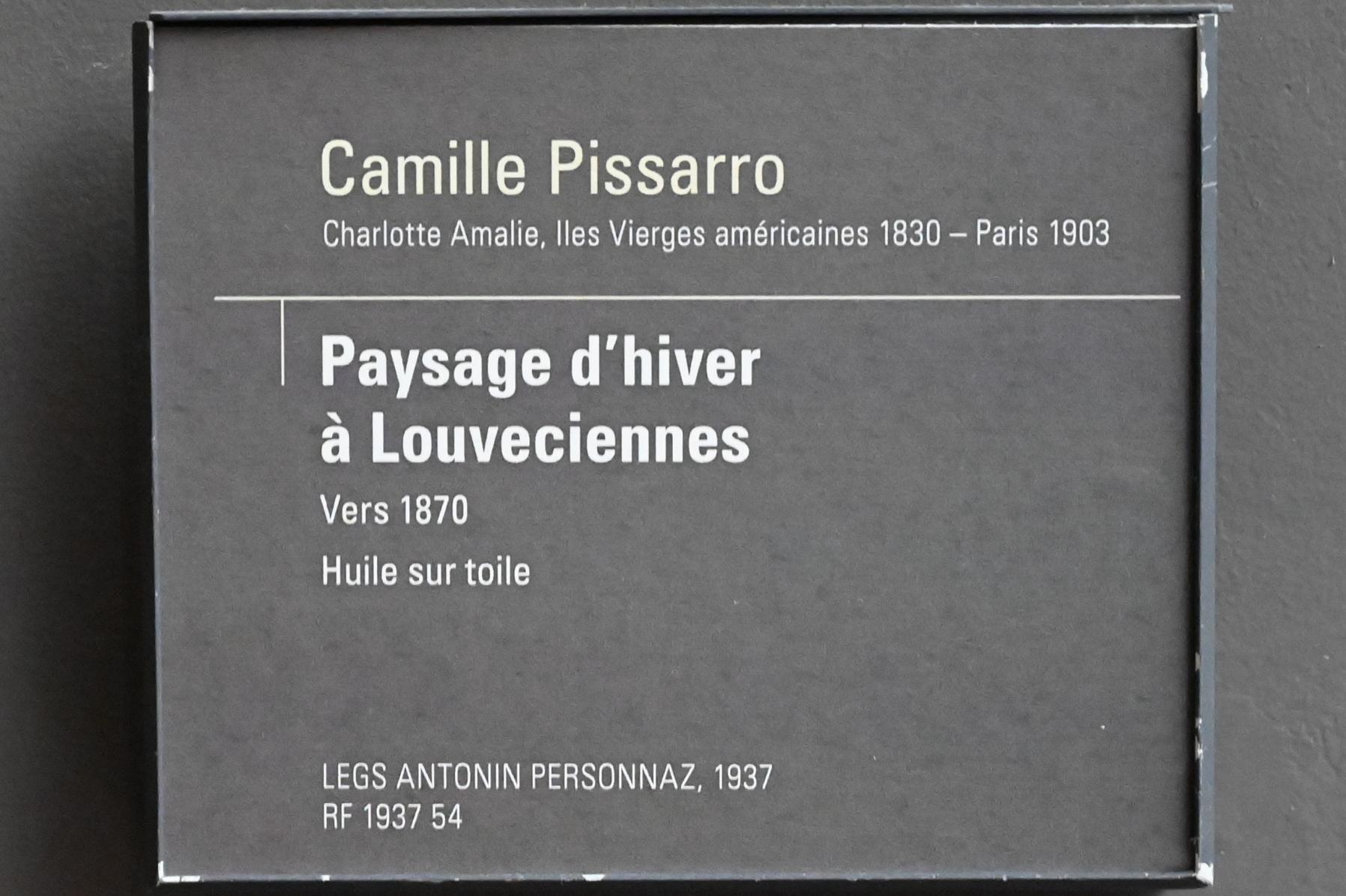 Camille Pissarro (1863–1903), Winterlandschaft in Louveciennes, Paris, Musée d’Orsay, um 1870, Bild 2/2