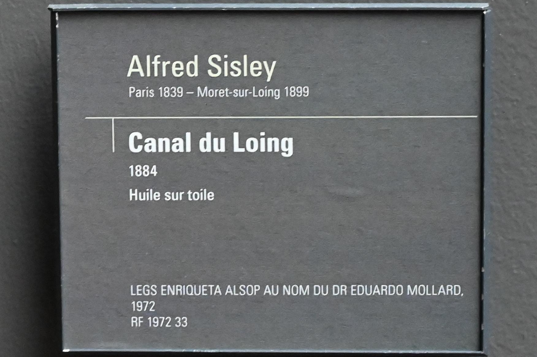 Alfred Sisley (1872–1896), Canal du Loing, Paris, Musée d’Orsay, 1884, Bild 2/2