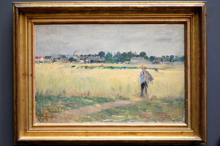 Berthe Morisot (1870–1894), Im Kornfeld (Weizenfeld), Paris, Musée d’Orsay, 1875, Bild 1/2