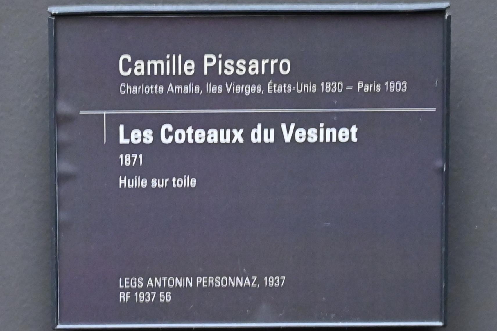 Camille Pissarro (1863–1903), Die Hügel von Le Vésinet, Paris, Musée d’Orsay, 1871, Bild 2/2