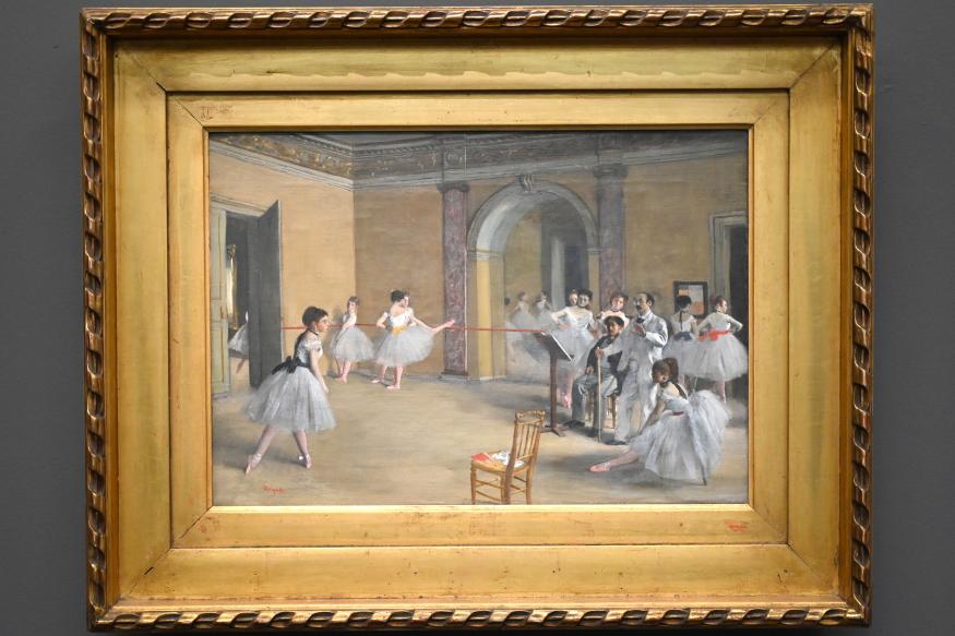 Edgar Degas (1855–1909), Der Tanzsaal an der Oper in der Rue Le Peletier, Paris, Musée d’Orsay, 1872, Bild 1/2