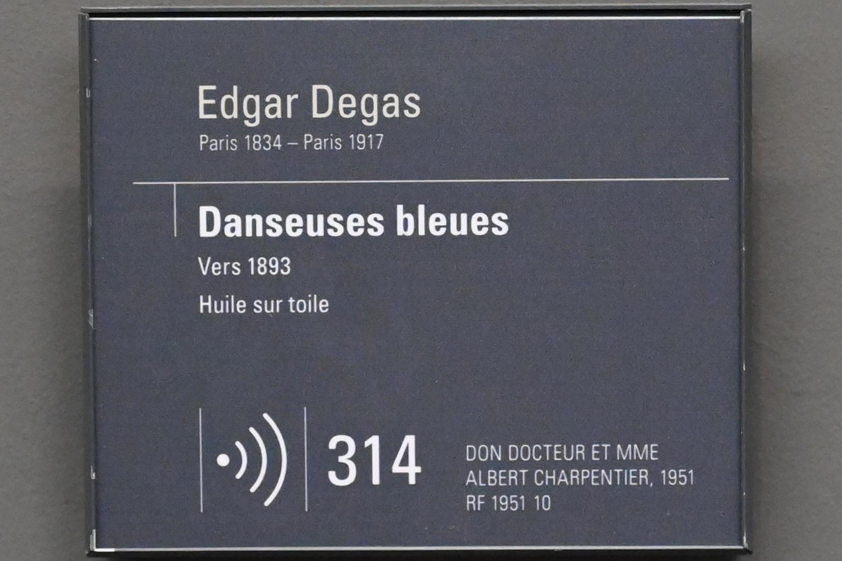 Edgar Degas (1855–1909), Blaue Tänzerinnen, Paris, Musée d’Orsay, um 1893, Bild 2/2