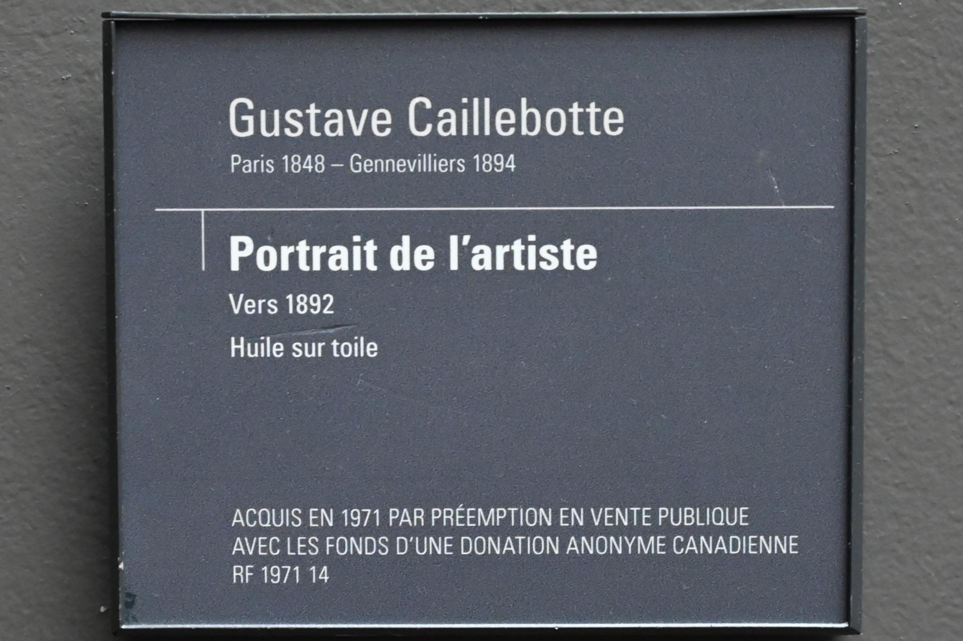 Gustave Caillebotte (1875–1893), Selbstporträt, Paris, Musée d’Orsay, um 1892, Bild 2/2