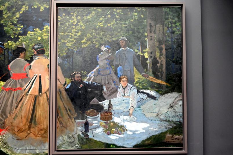 Claude Monet (1864–1925), Mittagessen im Gras, Paris, Musée d’Orsay, 1865–1866, Bild 2/3