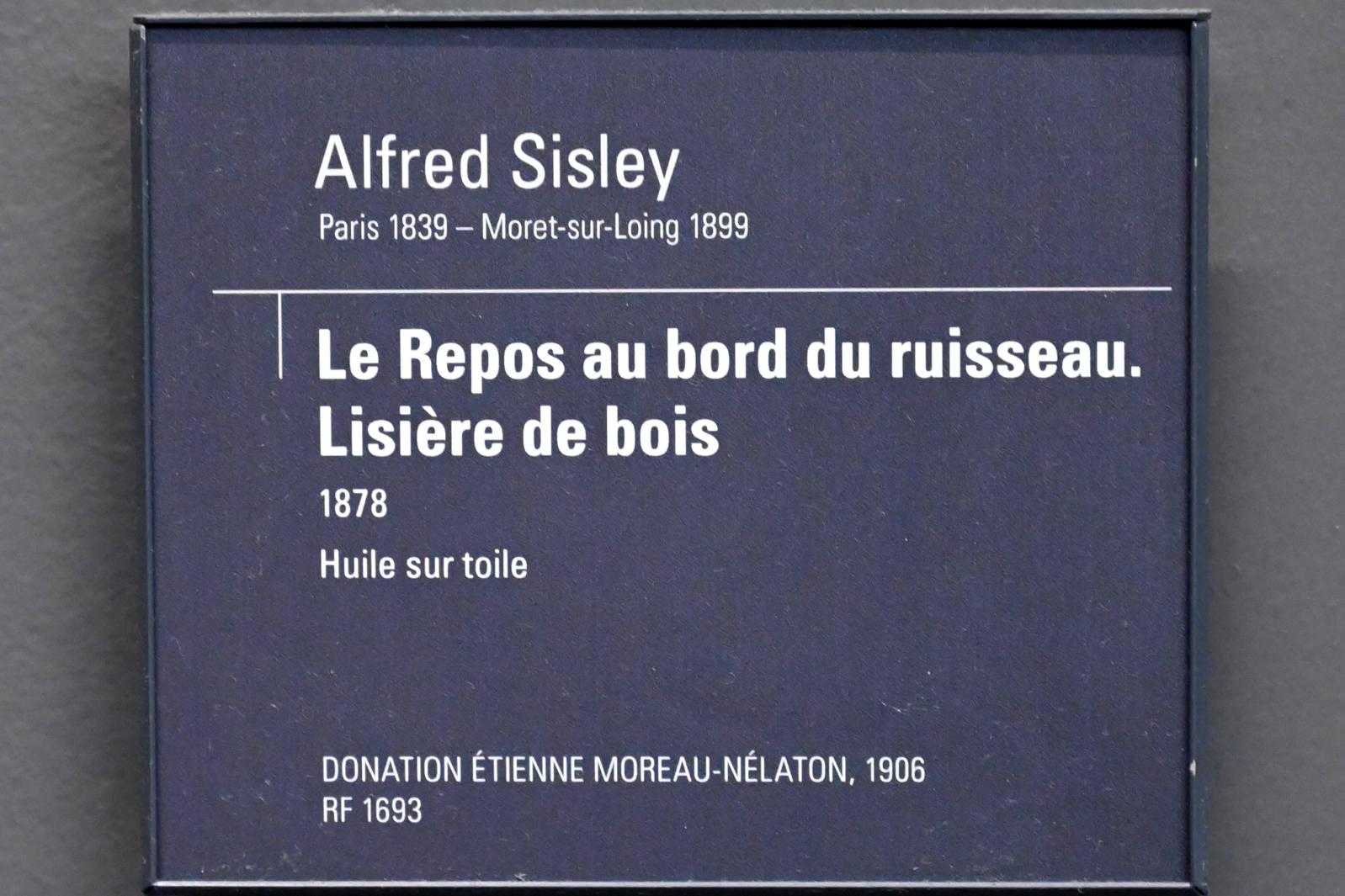 Alfred Sisley (1872–1896), Rast am Bach, Paris, Musée d’Orsay, 1878, Bild 2/2