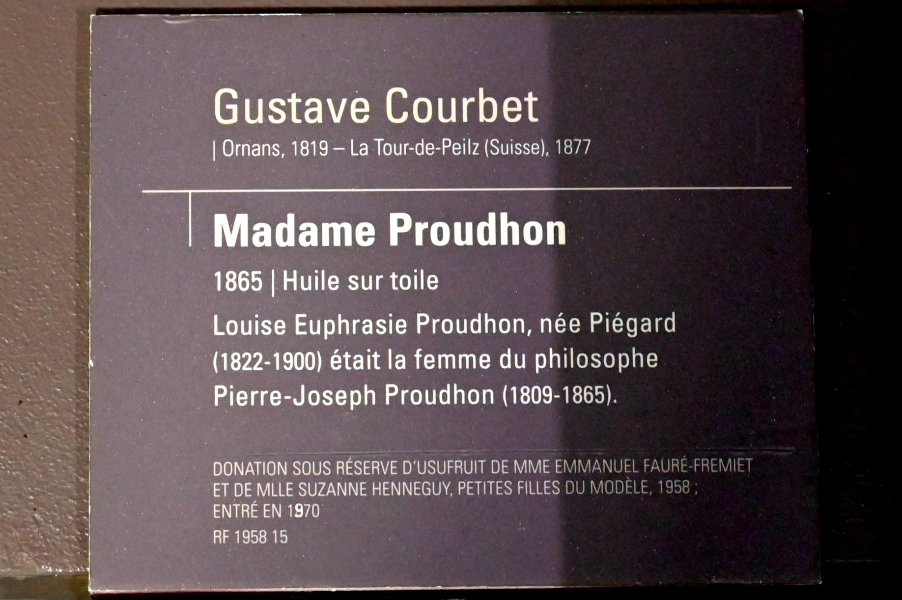 Gustave Courbet (1849–1874), Porträt der Madame Proudhon, Paris, Musée d’Orsay, 1865, Bild 2/2