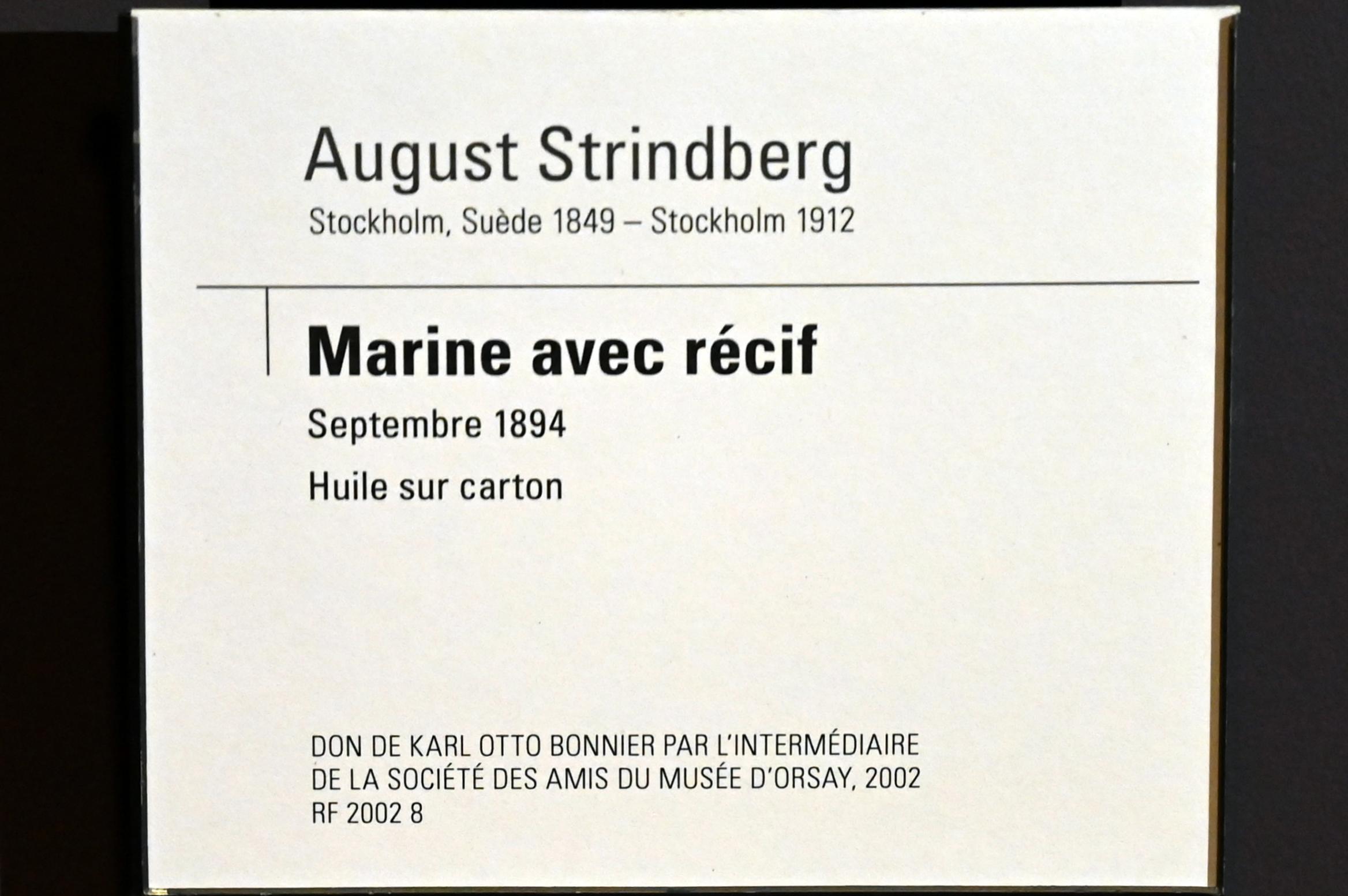 August Strindberg (1894–1900), Seestück mit Riff, Paris, Musée d’Orsay, 1894, Bild 2/2