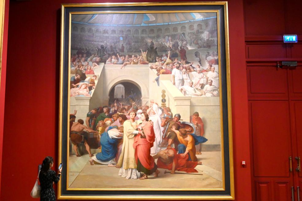 Léon Benouville (1853–1855), Christliche Märtyrer betreten das Amphitheater, Paris, Musée d’Orsay, 1855, Bild 1/2