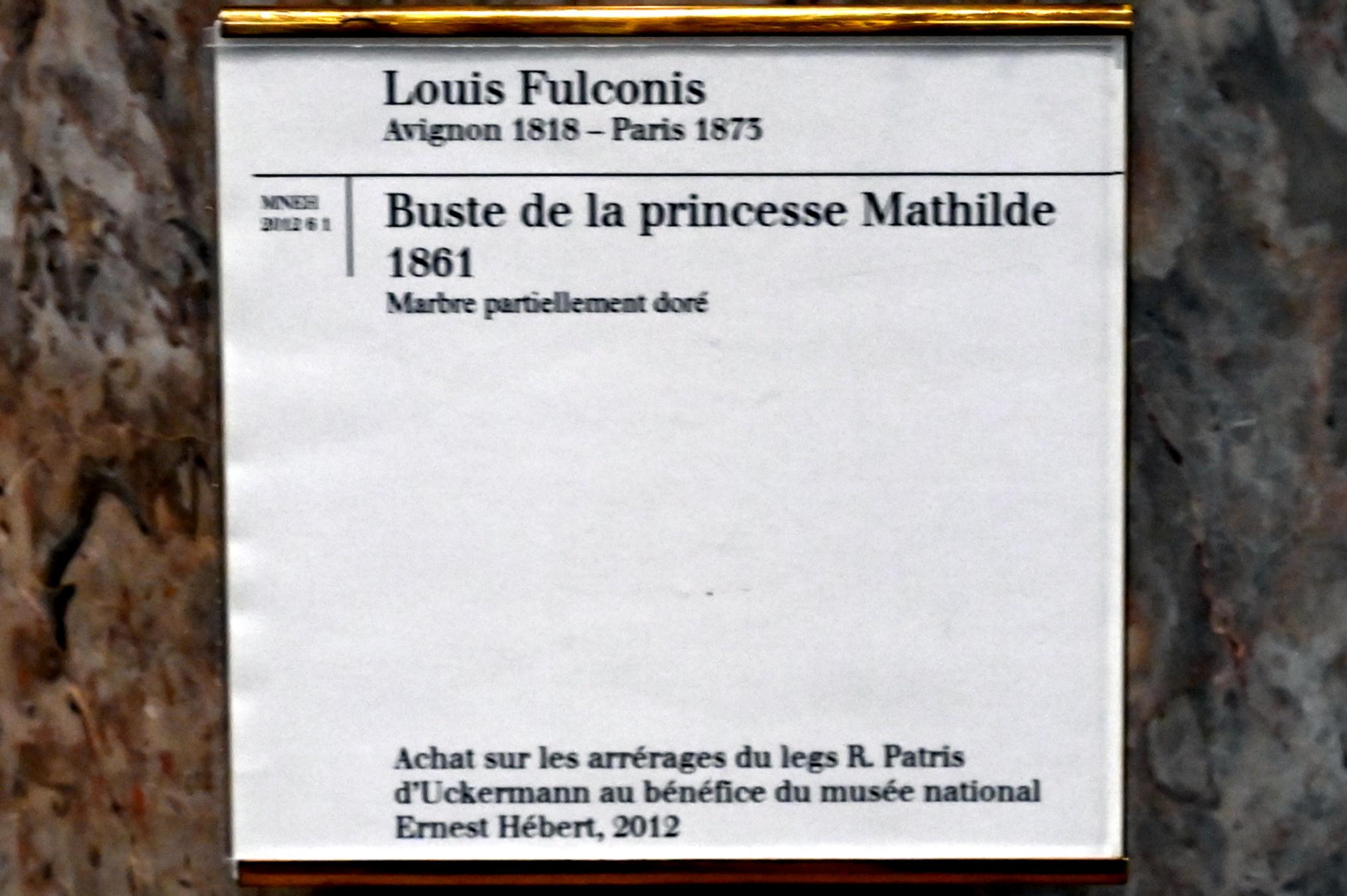 Louis Guillaume Fulconis (1861), Büste der Prinzessin Mathilde Bonaparte (1820-1904), Paris, Musée d’Orsay, 1861, Bild 4/4