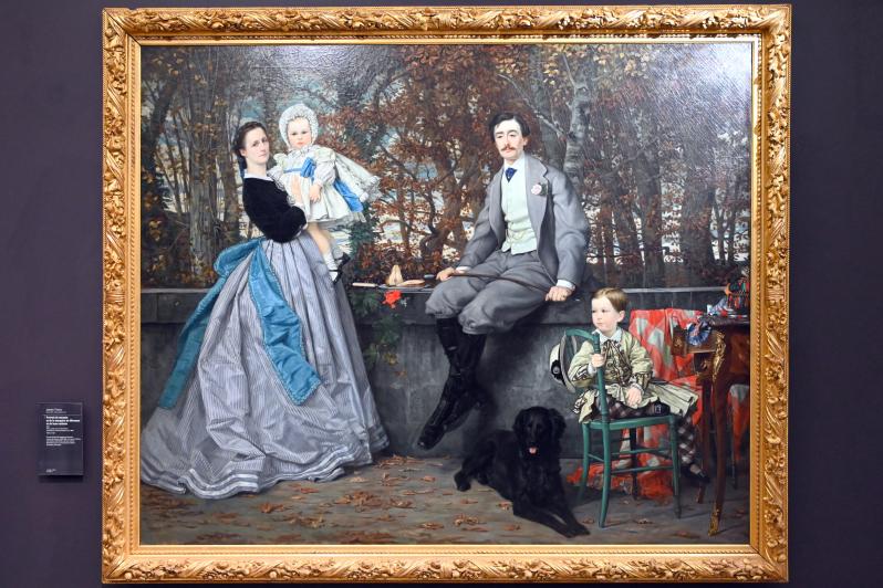 James Tissot (1860–1876), Porträt des Marquis und der Marquise de Miramon und ihrer Kinder, Paris, Musée d’Orsay, 1865, Bild 1/2
