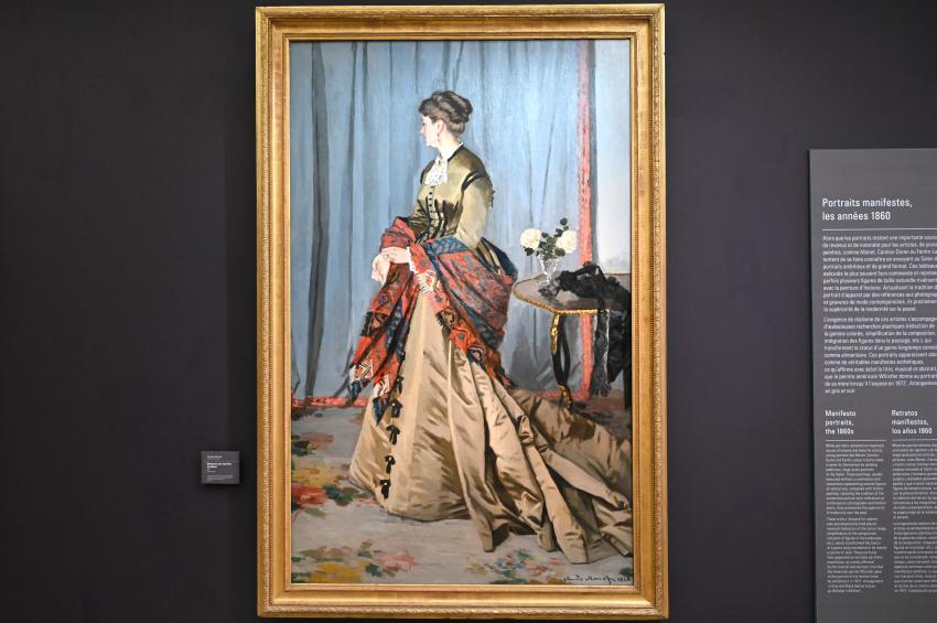 Claude Monet (1864–1925), Porträt der Madame Louis Joachim Gaudibert, Paris, Musée d’Orsay, 1868, Bild 1/2