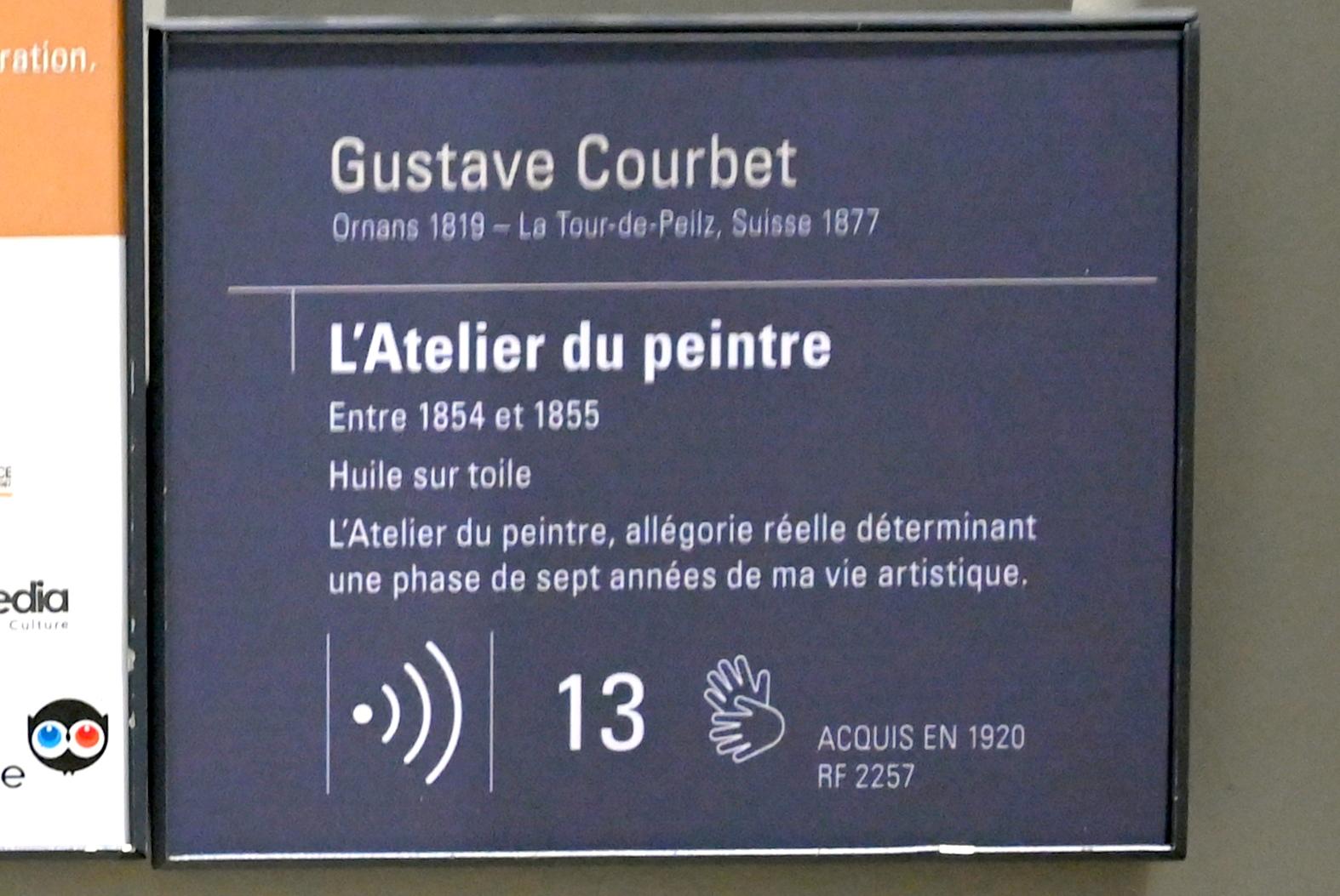 Gustave Courbet (1849–1874), Das Künstleratelier, Paris, Musée d’Orsay, 1854–1855, Bild 4/6
