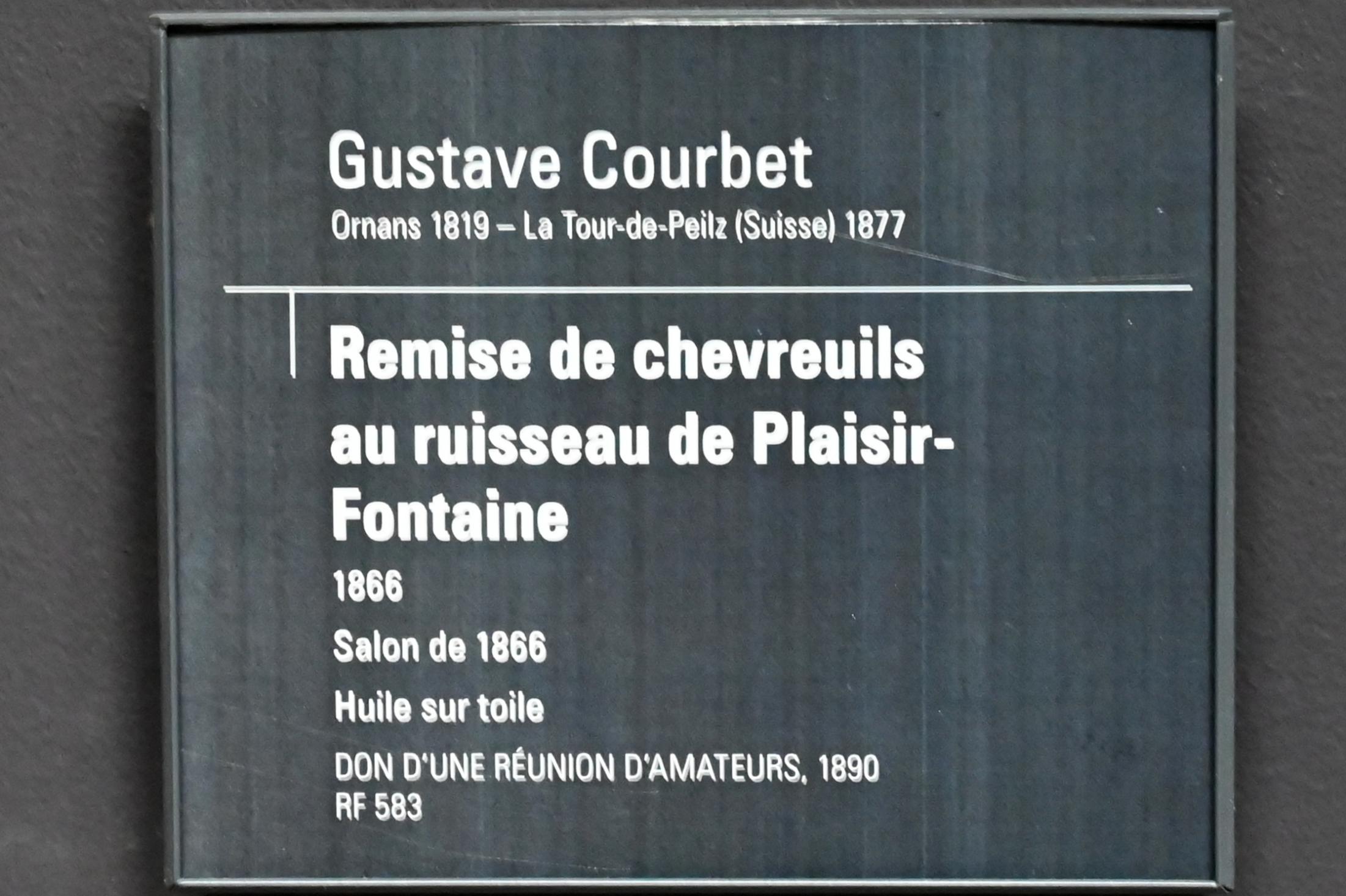 Gustave Courbet (1849–1874), Hirsche am Plaisir-Fontaine Bach, Paris, Musée d’Orsay, 1866, Bild 2/2