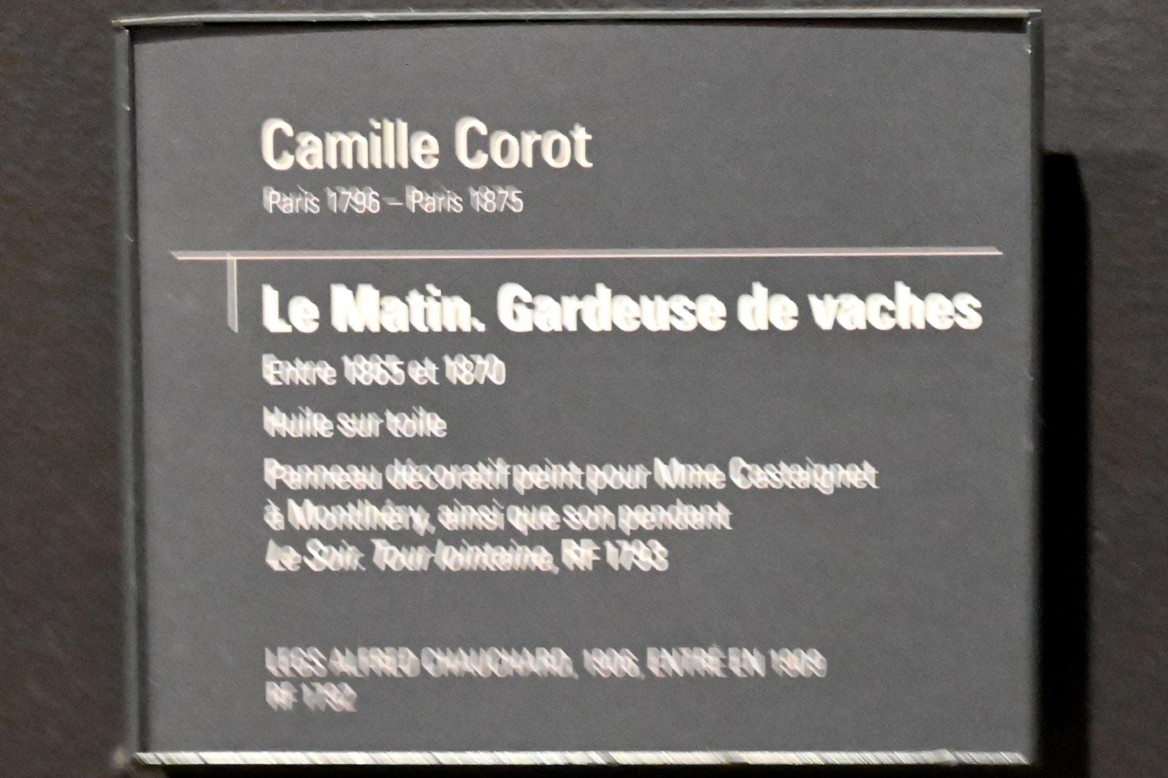 Jean-Baptiste Camille Corot (1823–1874), Kuhhirte am Morgen, Paris, Musée d’Orsay, 1865–1870, Bild 2/2