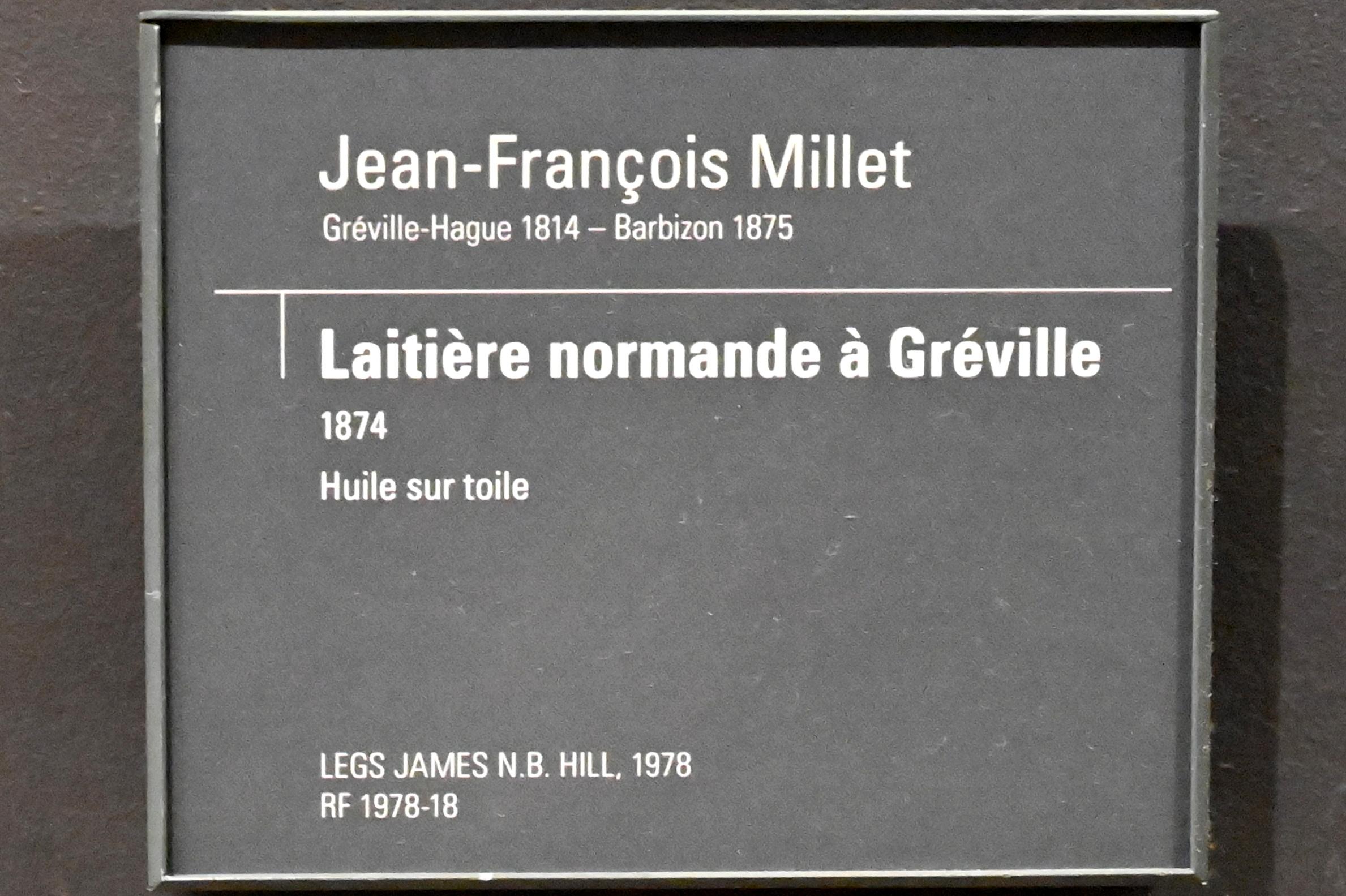 Jean-François Millet (1844–1874), Normannische Milchmagd in Gréville, Paris, Musée d’Orsay, 1874, Bild 2/2