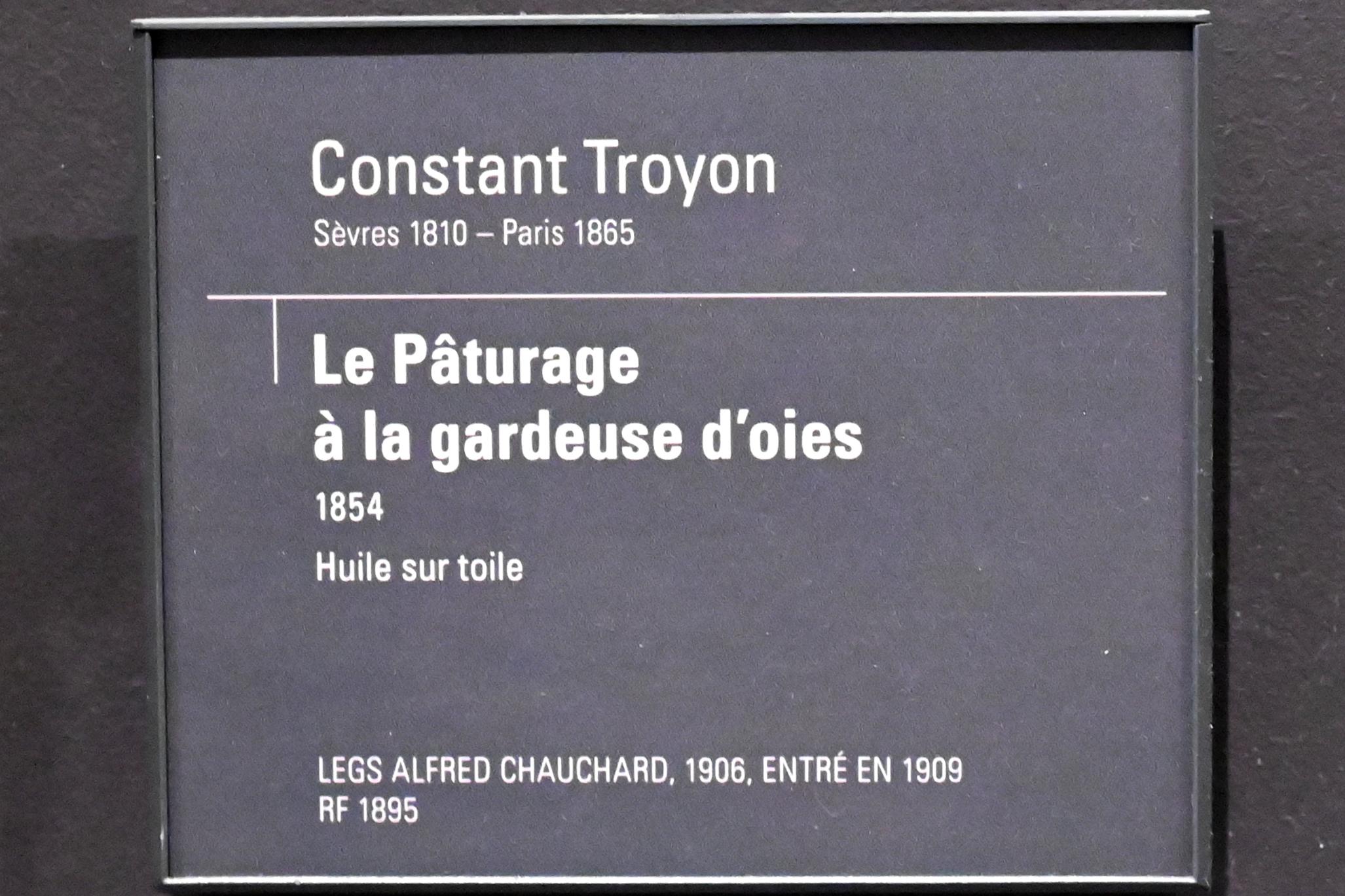 Constant Troyon (1845–1858), Die Weide der Gänsehirtin, Paris, Musée d’Orsay, 1854, Bild 2/2