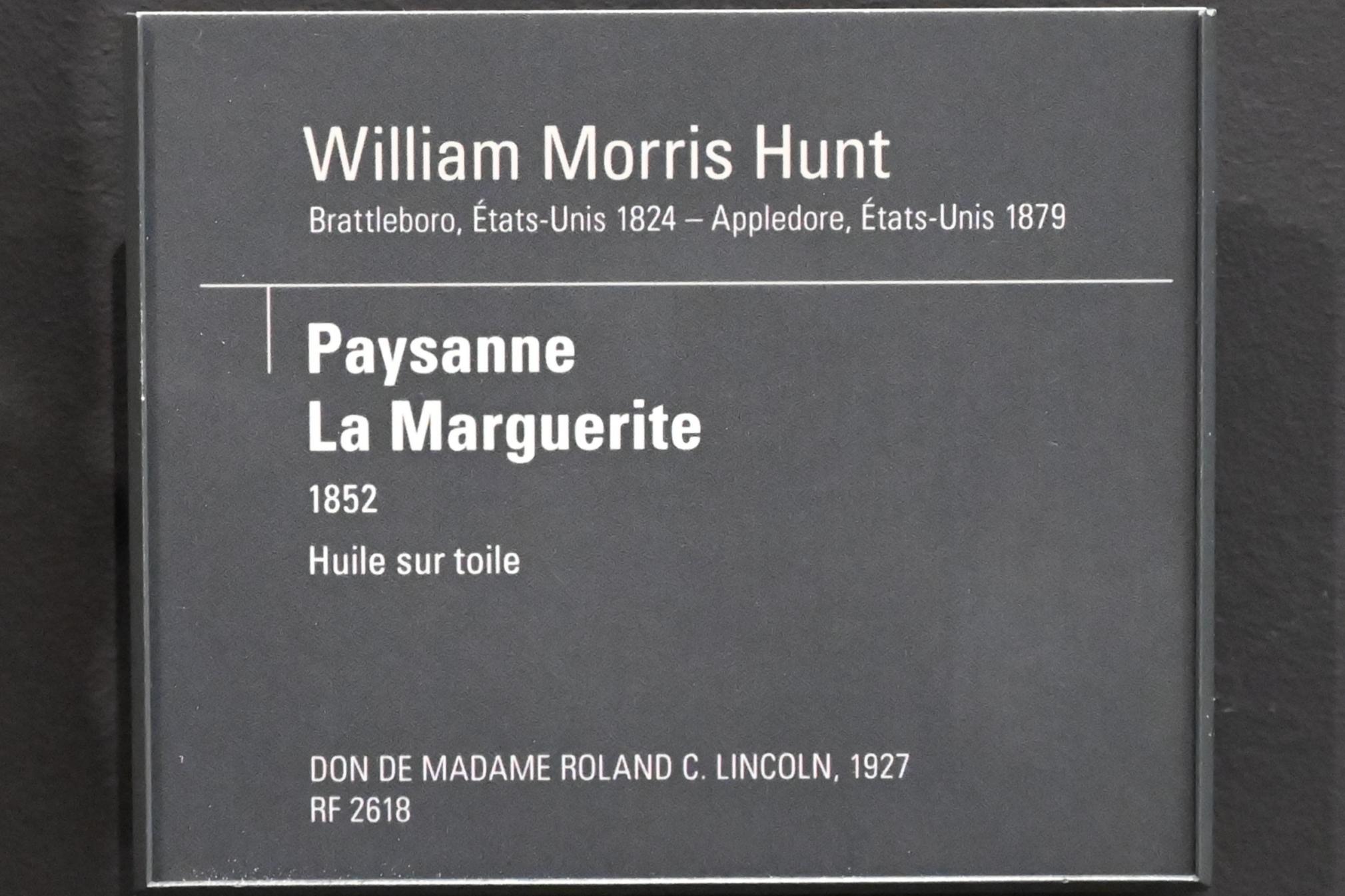 William Morris Hunt (1852–1877), Bäuerin (Das Gänseblümchen), Paris, Musée d’Orsay, 1852, Bild 2/2
