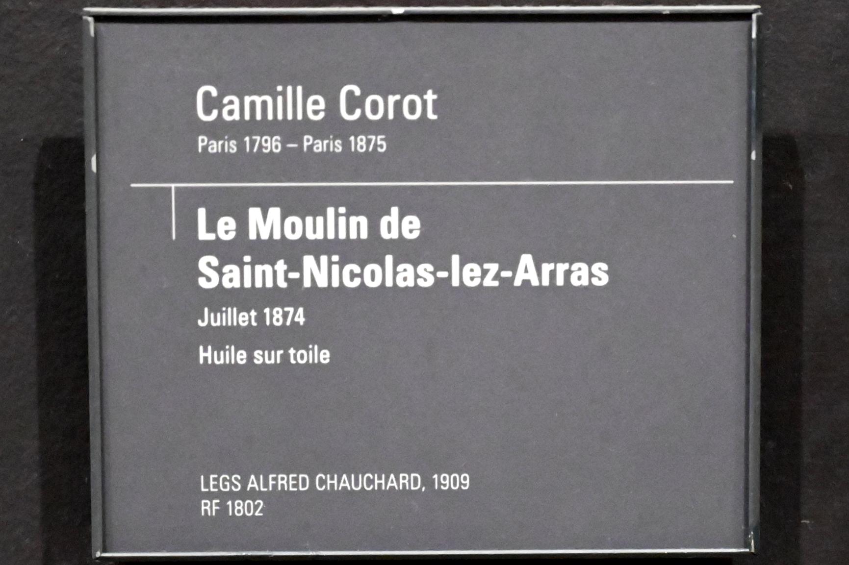 Jean-Baptiste Camille Corot (1823–1874), Die Mühle von Saint-Nicolas-lez-Arras, Paris, Musée d’Orsay, 1874, Bild 2/2