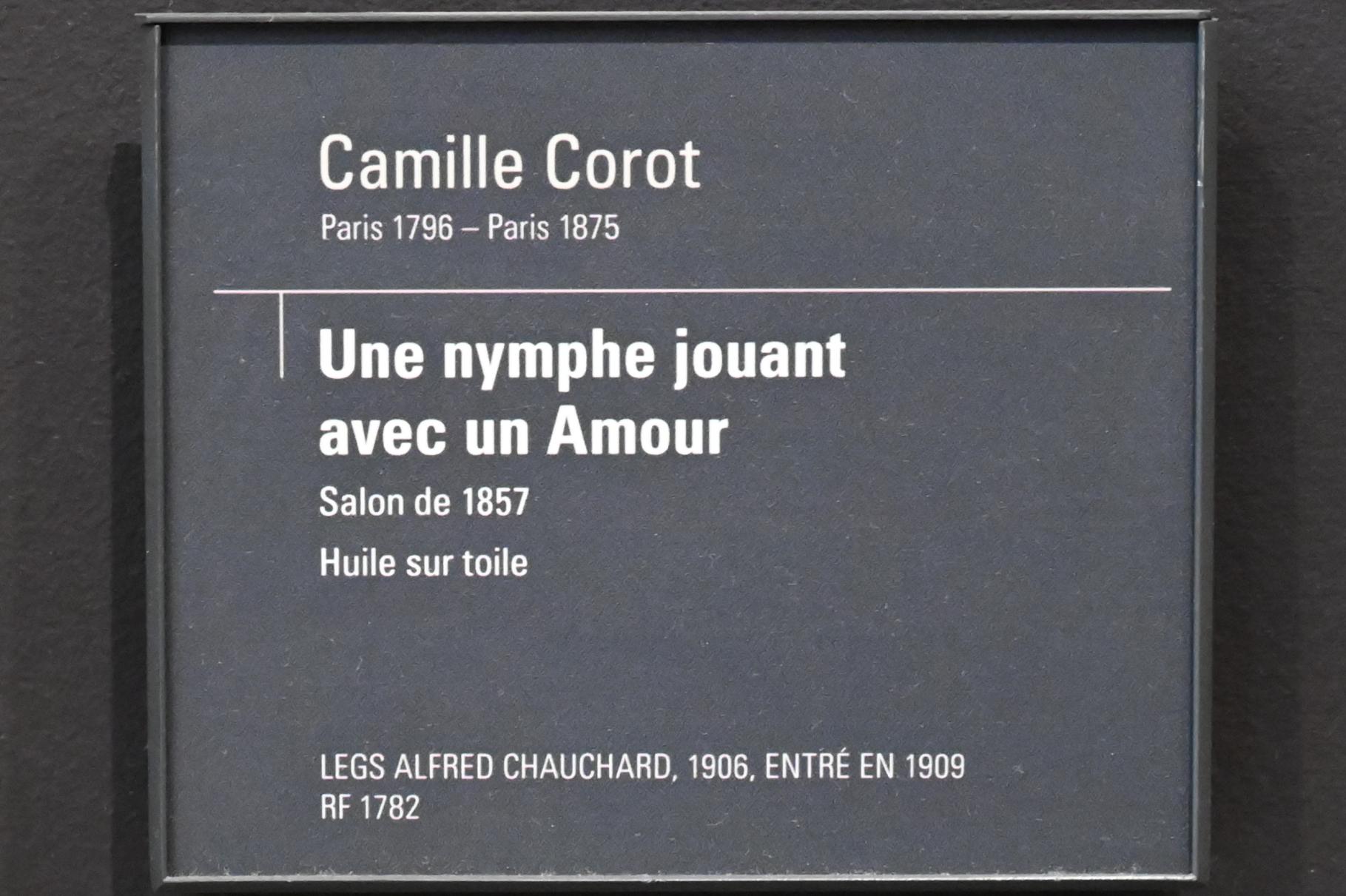 Jean-Baptiste Camille Corot (1823–1874), Nymphe mit Amor, Paris, Musée d’Orsay, vor 1857, Bild 2/2